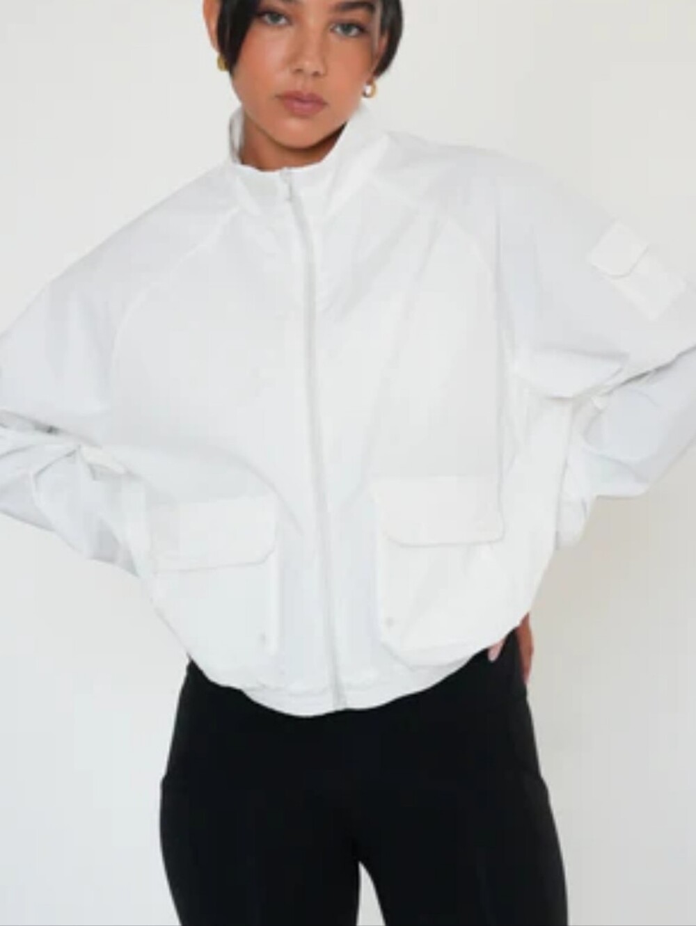 Rebodyactive Cargo Nylon Windbreaker Jacket - S